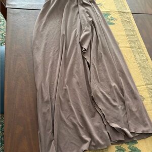 Coldwater Creek Taupe Flowing Maxi Skirt